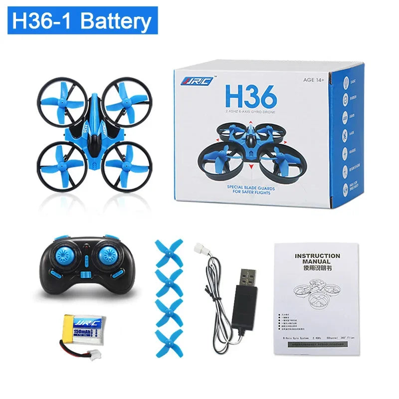 H36 Mini RC Quadcopter Drone with 4 Channels, 6-Axis Stabilization, Headless Mode, and 360° Flip Functionality - Ideal Remote Control Toy for Kids