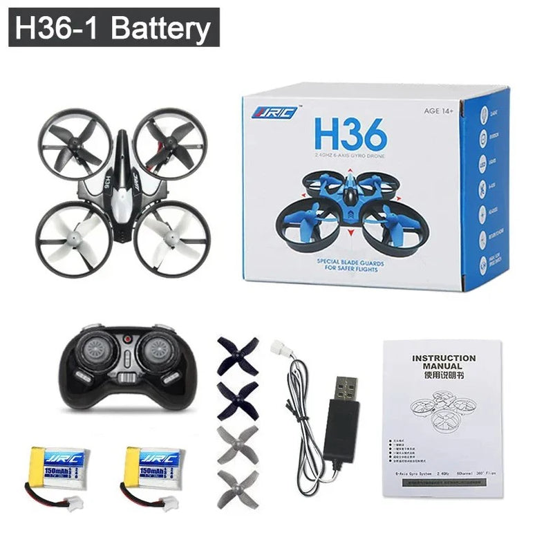 H36 Mini RC Quadcopter Drone with 4 Channels, 6-Axis Stabilization, Headless Mode, and 360° Flip Functionality - Ideal Remote Control Toy for Kids